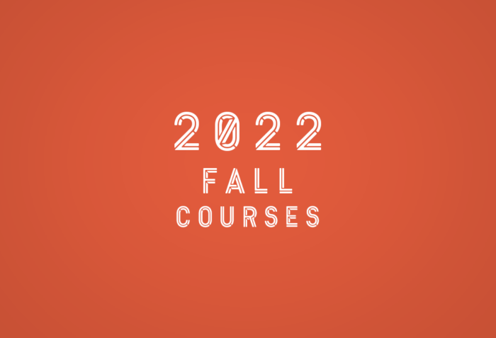 A title card reading "2022 - Fall Courses" on a red-orange background.